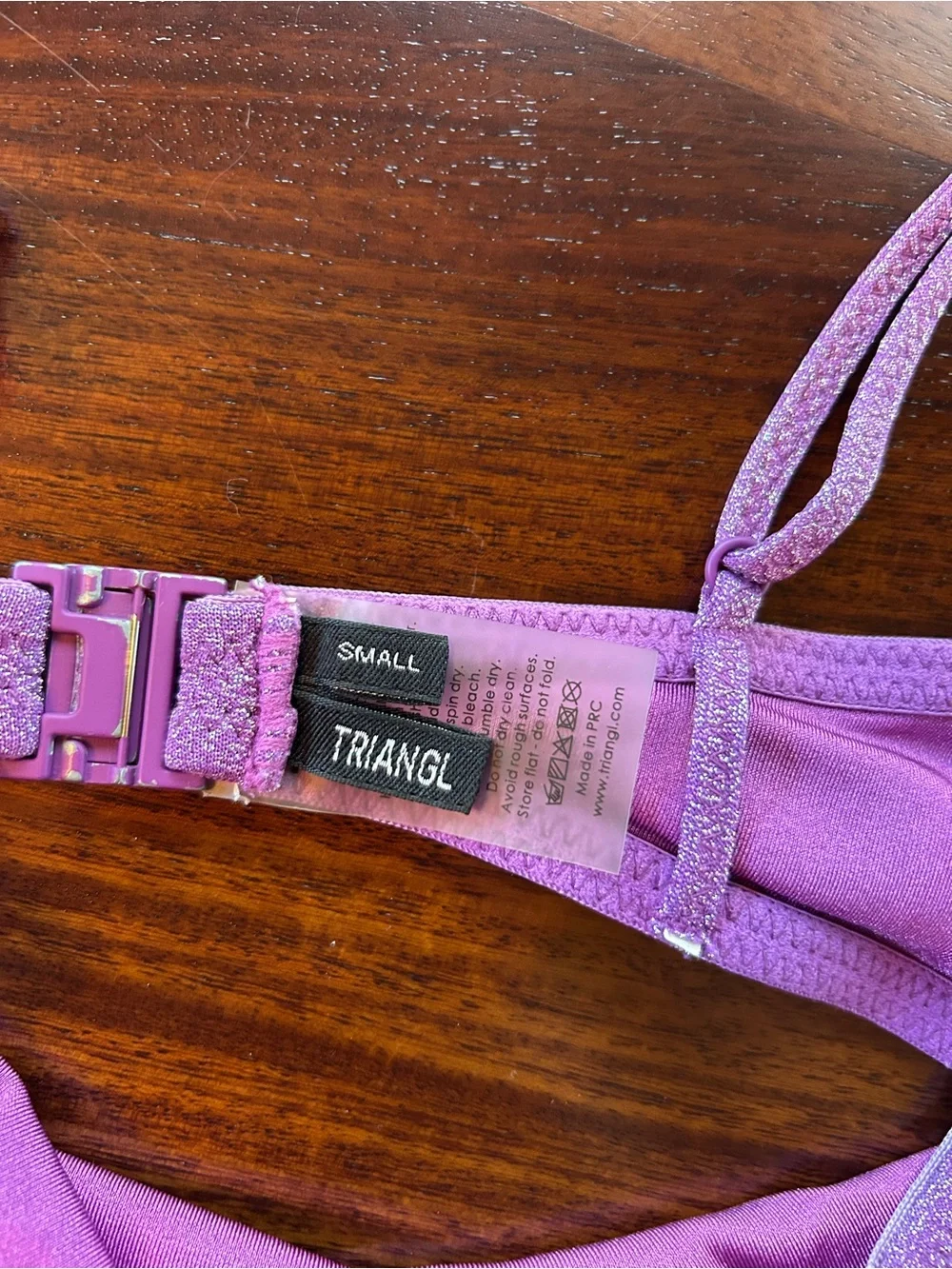 triangl swimwear Lavender Shimmer Bikini Set